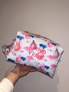 Pink hot air balloon waterproof travel bag